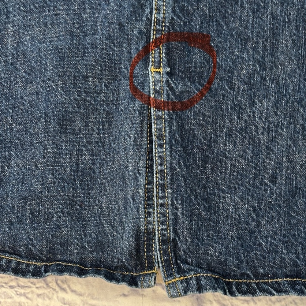 The Limited Denim Pencil Skirt Medium Wash Blue Jean Skirt Size 6 - Picture 10 of 11